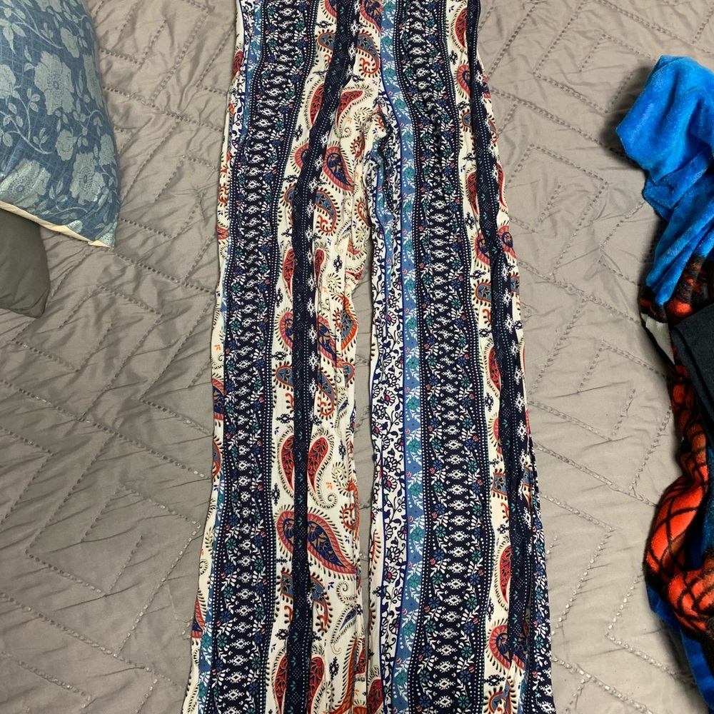 Color full wide leg trousers